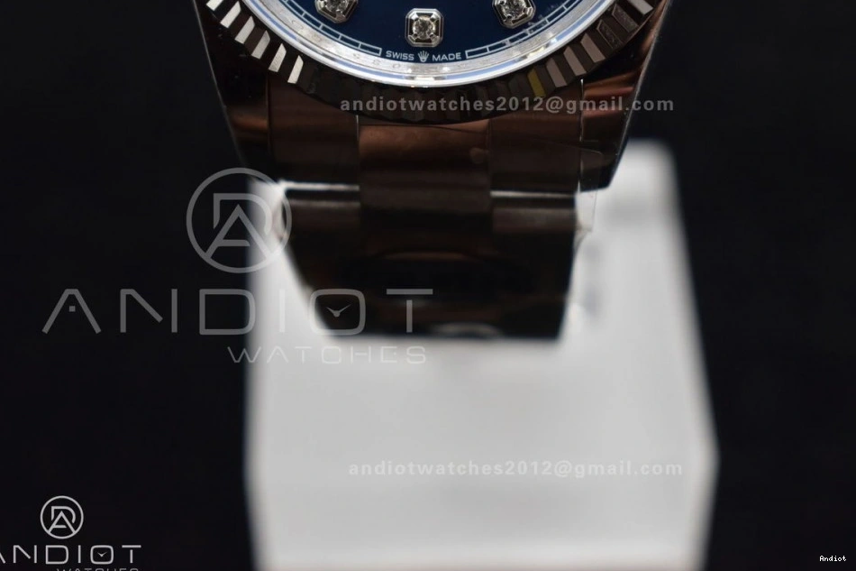 on Oyster Edition 1:1 Diamonds Blue DIWF Steel Bracelet Dial 36 SA3235 904L DateJust Best 0415